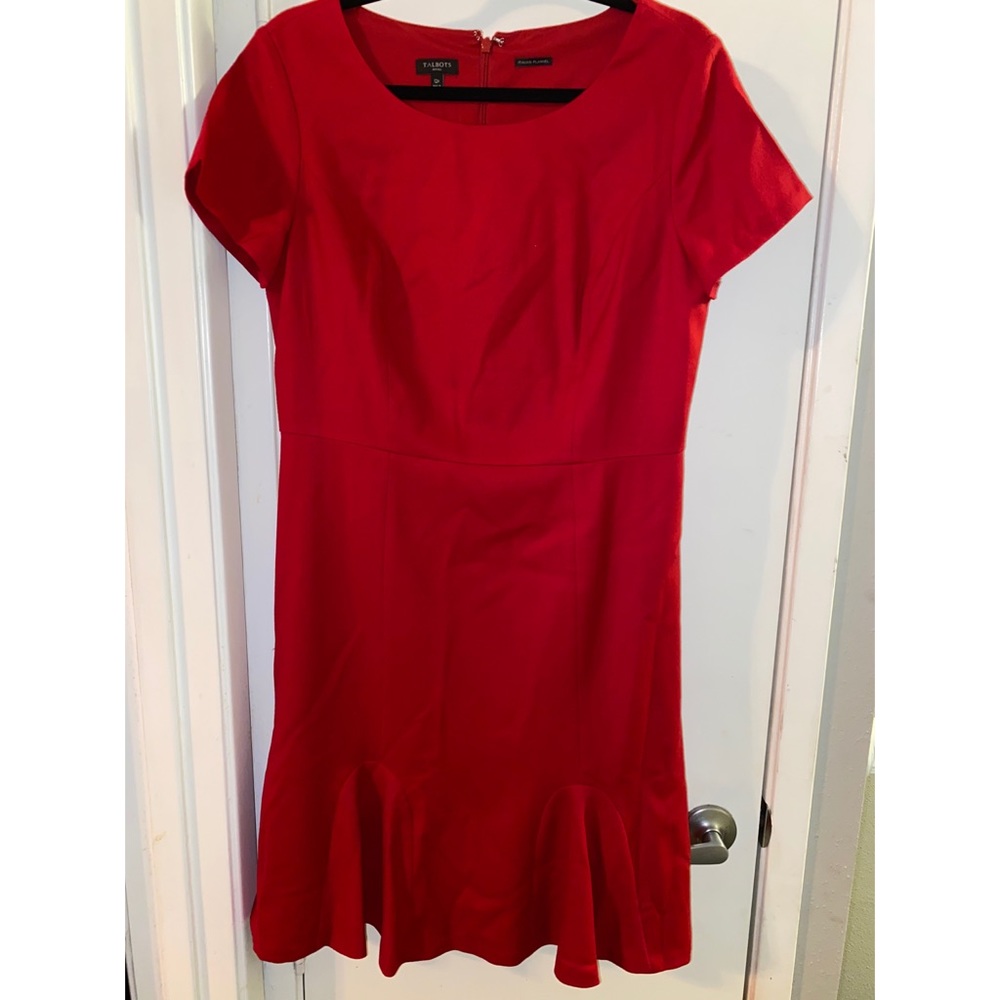 Talbots Red Midi Dress